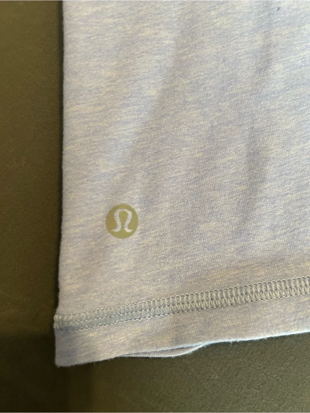 lululemon athletica Light Gray Tank with Black and White Leopard Trim